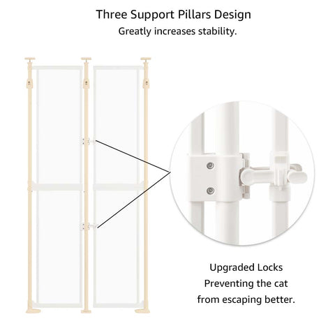Transparent Clear Safety Cat Gate - Auto Closing