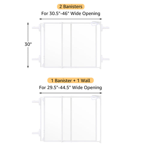 Unipaws Clear Dog Gate – for Doorways, Hallways & Stairs