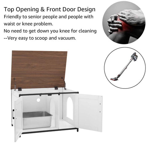 Unipaws Cat Litter Box Enclosure - Top Opening