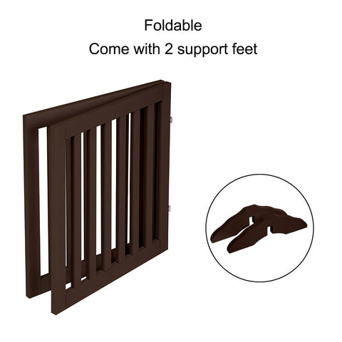 Unipaws Free Standing Wooden Pet Gate
