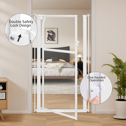 Unipaws Clear Acrylic 56" Extra Tall Pet Gate