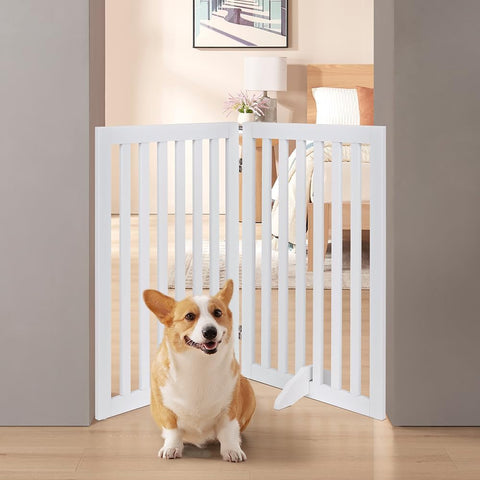Classic Wooden Dog Gate for Small Dogs