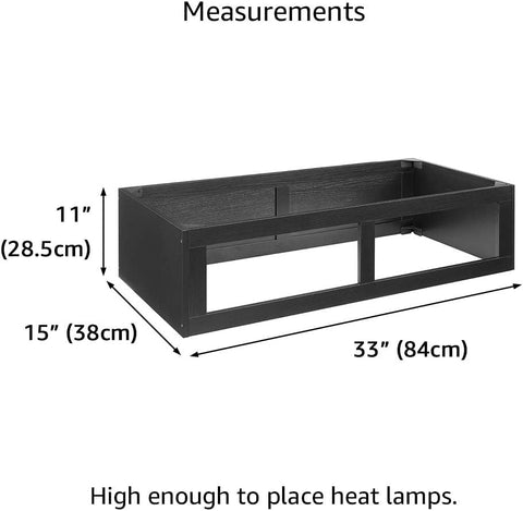 Unipaws Stackable Reptile Tank Enclosure – Front Opening, Sliding Doors