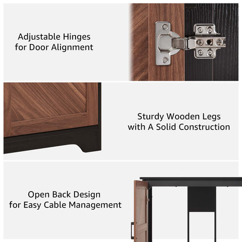 Wooden Aquarium,Fish Tank Stand with Storage Cabinet