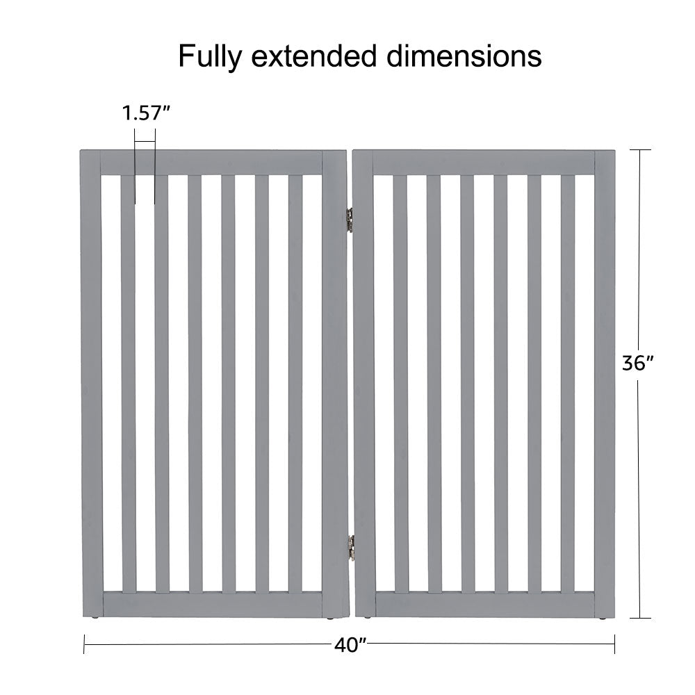 Freestanding Wooden Dog Gate – Foldable Indoor Pet Gate for Small Dogs & Puppies