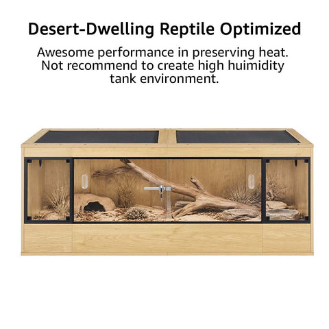 unipaws 140 Gallon Reptile Tank for Lizards, Bearded Dragon Enclosure Cage
