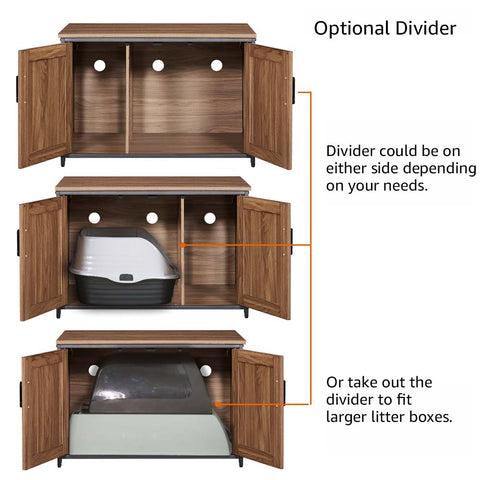 Unipaws Cat Litter Box Enclosure - Top Opening