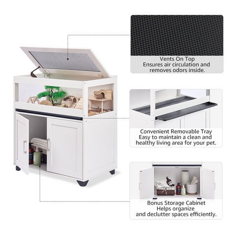 Unipaws Hamster Cage with Storage Cabinet