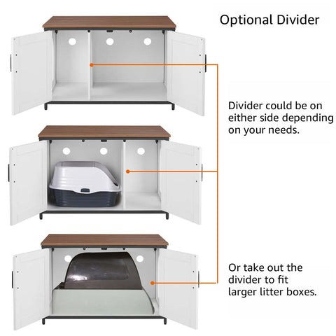 Unipaws Cat Litter Box Enclosure - Top Opening