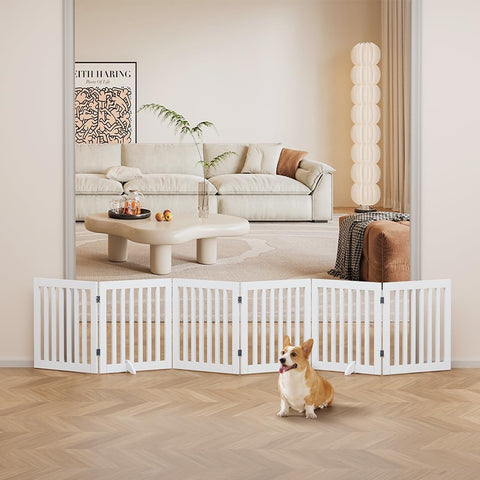 Classic Wooden Dog Gate for Small Dogs