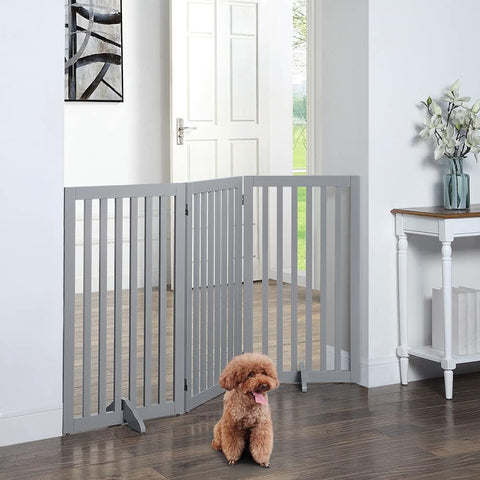 Classic Wooden Dog Gate for Small Dogs