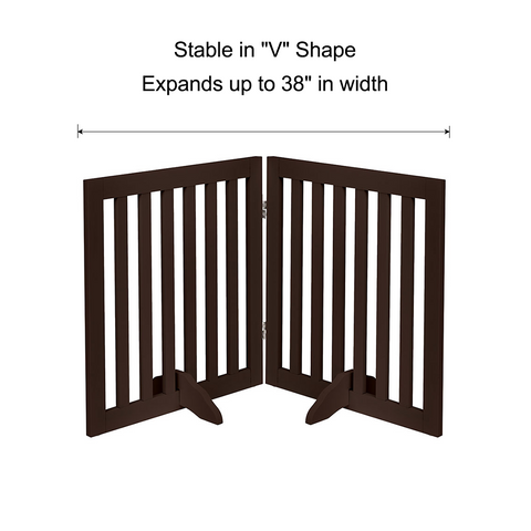 Unipaws Free Standing Wooden Pet Gate