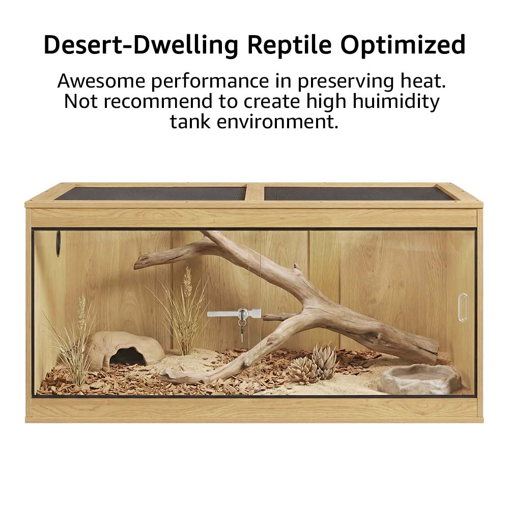Unipaws Stackable Reptile Tank Enclosure – Front Opening, Sliding Doors