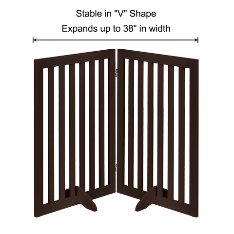 Unipaws Free Standing Wooden Pet Gate