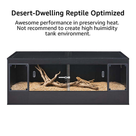 unipaws 140 Gallon Reptile Tank for Lizards, Bearded Dragon Enclosure Cage