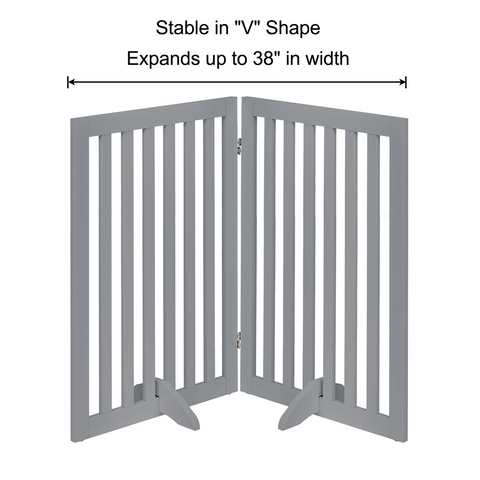 Unipaws Classic Indoor Dog Gate Wooden Pet Safety Gate