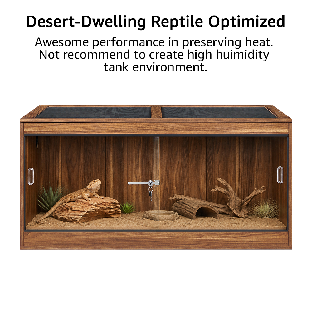 50/110 Gallon Reptile Tank Enclosure — Wooden Stackable