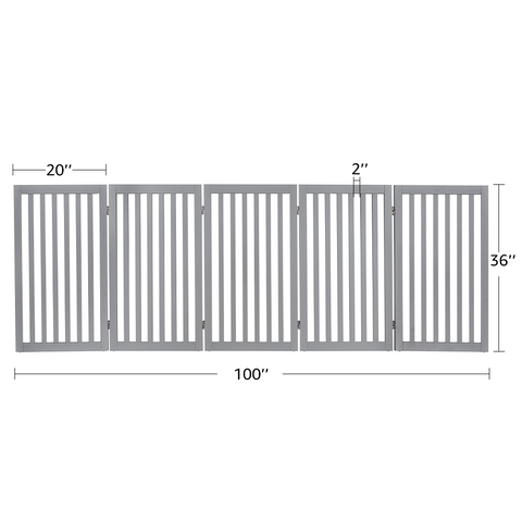 Unipaws Classic Indoor Dog Gate Wooden Pet Safety Gate
