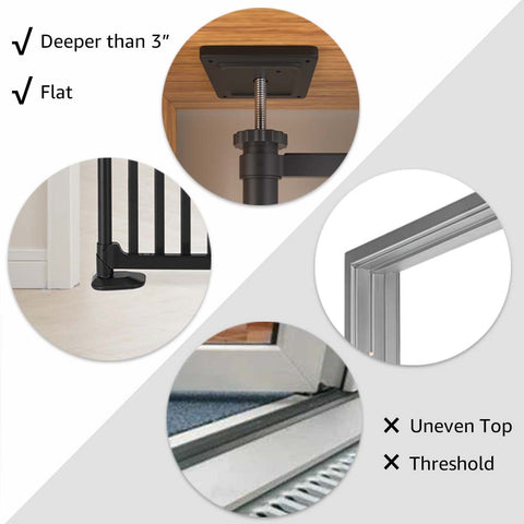 Unipaws Extra Tall Cat Gate - Black | Multiple Sizes