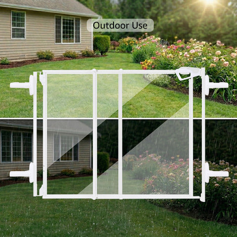 Unipaws Clear Dog Gate – for Doorways, Hallways & Stairs