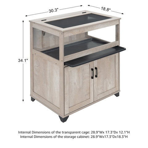 Unipaws Hamster Cage with Storage Cabinet