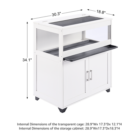 Unipaws Hamster Cage with Storage Cabinet