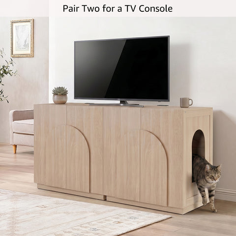 Furniture Style Tall Cat Litter Box Enclosure