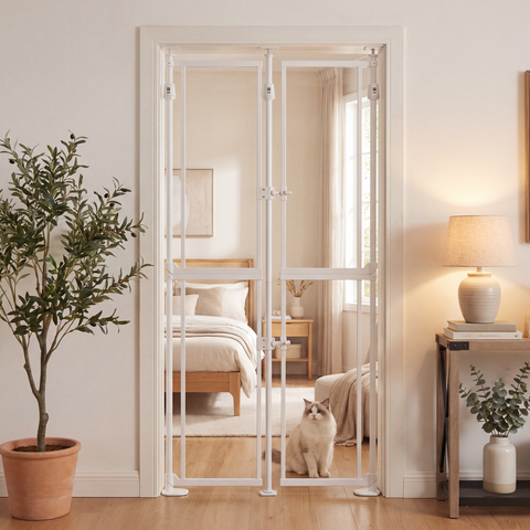 Transparent Clear Safety Pet Gate - Auto Closing