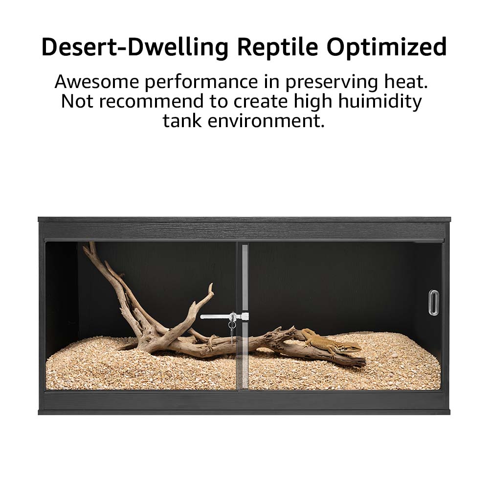 Unipaws Stackable Reptile Tank Enclosure – Front Opening, Sliding Doors