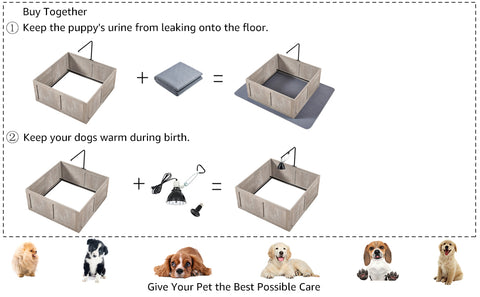 Unipaws Whelping Box for Dogs & Cats