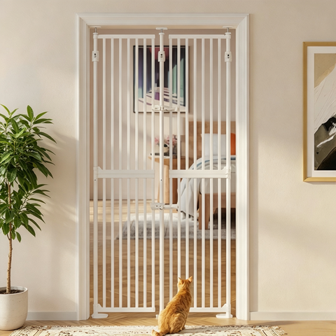 Upgraded Full‑Height Cat Pet Gate - More Sizes
