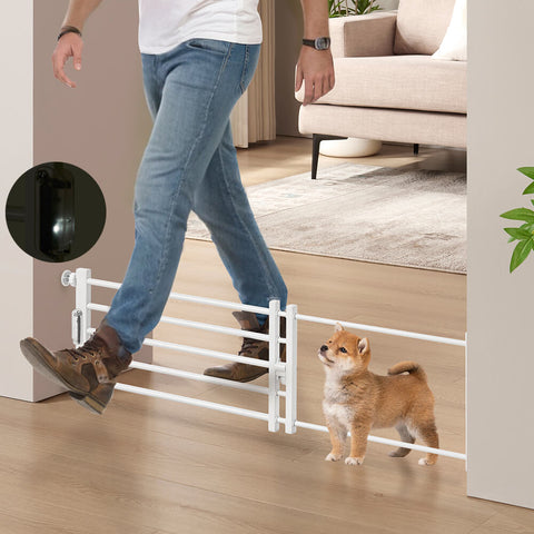 Expandable Step-Over Dog Gate with LED Light