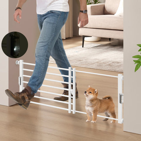 Expandable Step-Over Dog Gate with LED Light