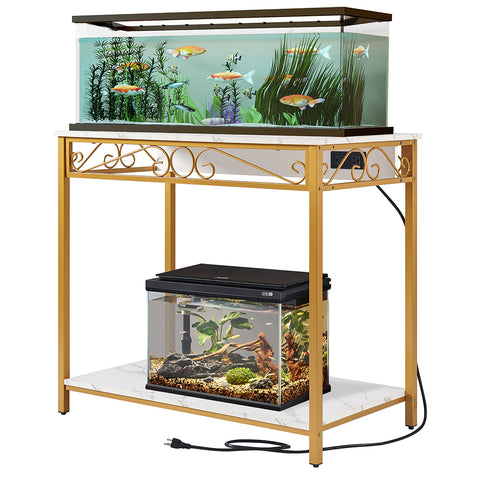 Unipaws 40 Gallon Fish Tank Stand with Power Outlets