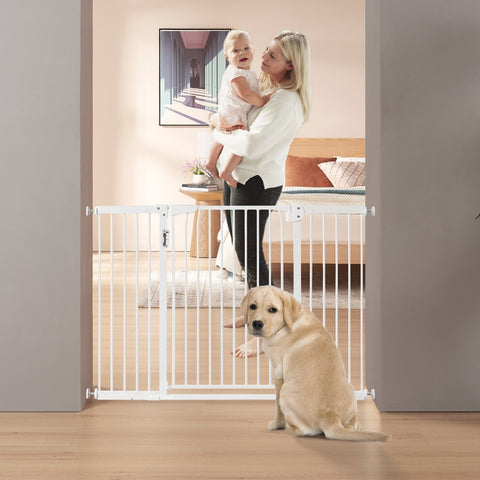Unipaws LED Expandable Dog Gate Indoor 30"H