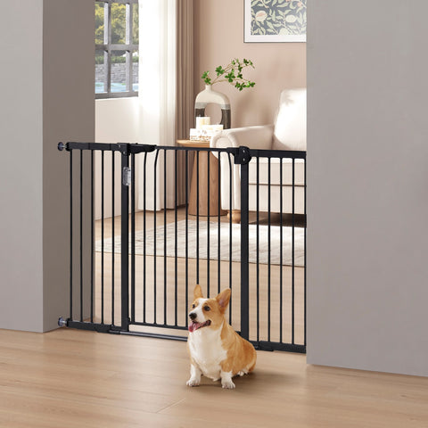 Unipaws LED Expandable Dog Gate Indoor 30"H