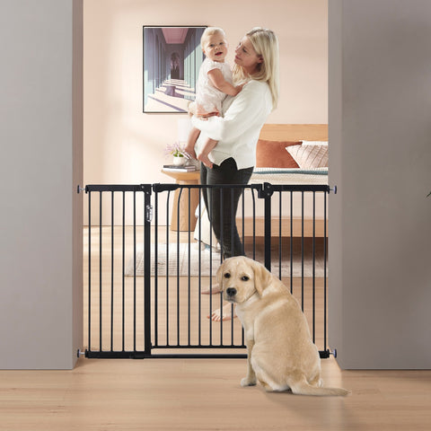 Unipaws LED Expandable Dog Gate Indoor 30"H