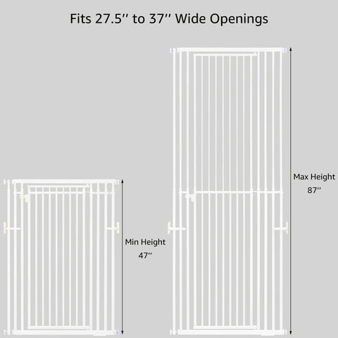 Extra Tall Cat Gate – Fits 27.5″–32″ wide openings