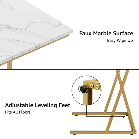 Unipaws Marble Nesting Coffee Tables Set of 2