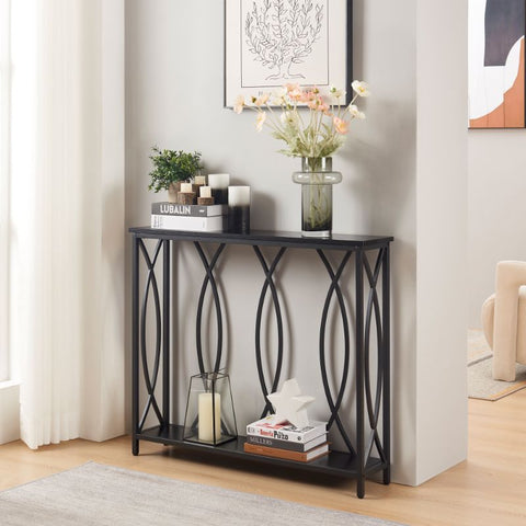 UnipawsvBlack Narrow Console Table