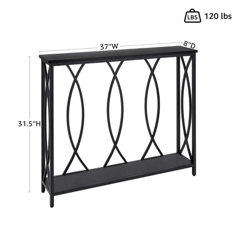 UnipawsvBlack Narrow Console Table