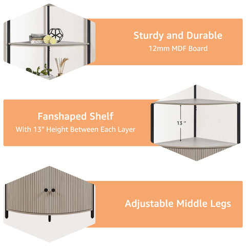 Corner Storage Shelf Stand with Cabinet