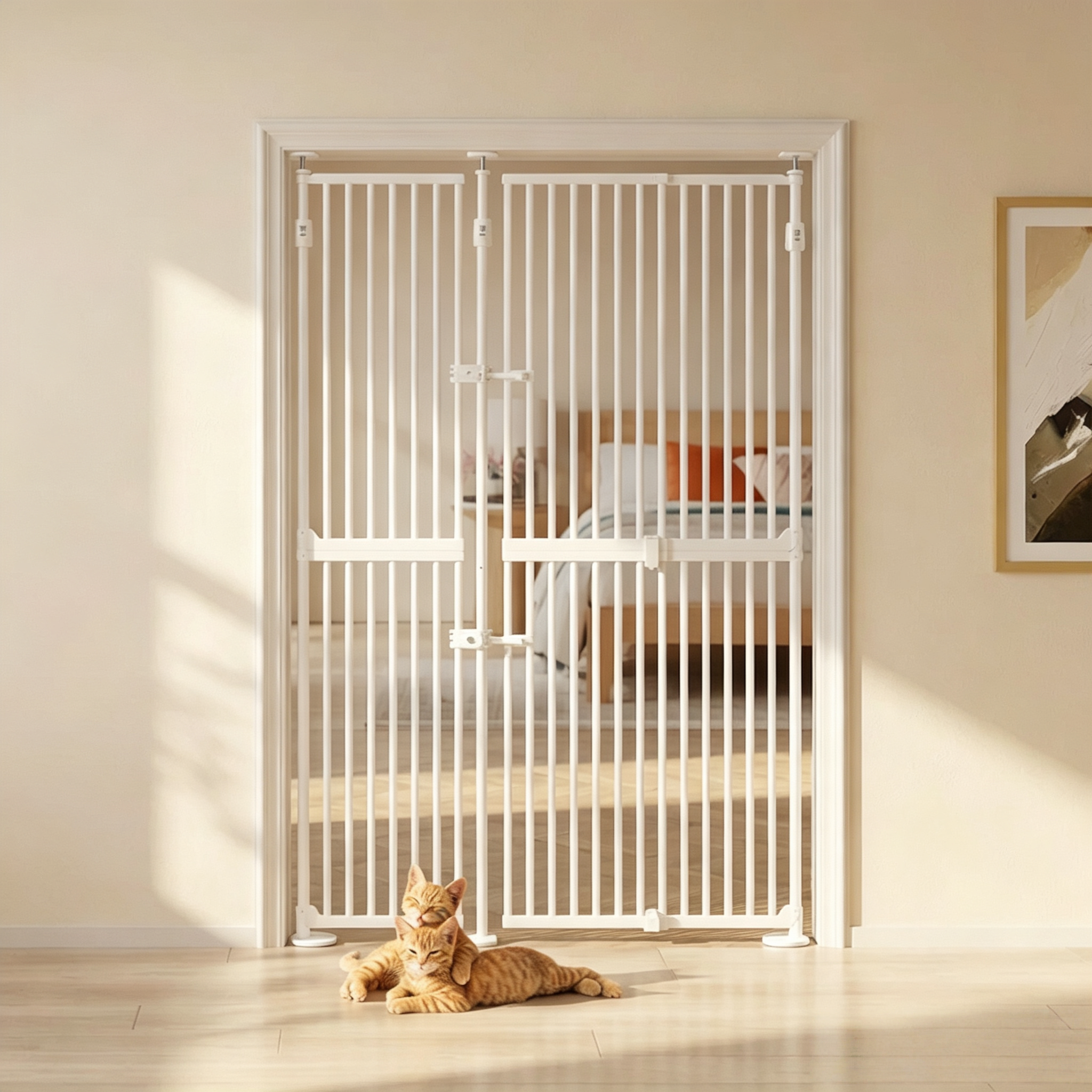 Upgraded Full‑Height Cat Pet Gate - More Sizes