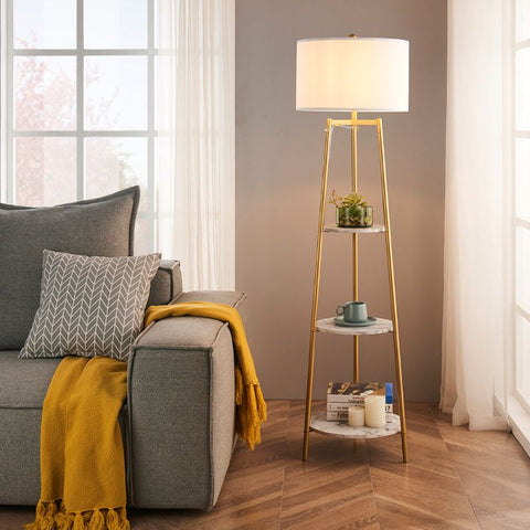 Unipaws Standing Reading Light with Round Shelves