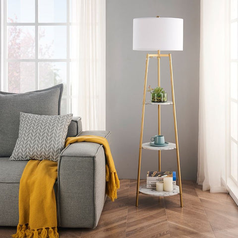 Unipaws Standing Reading Light with Round Shelves