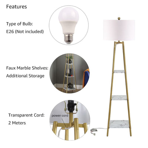 Unipaws Standing Reading Light with Square Shelves