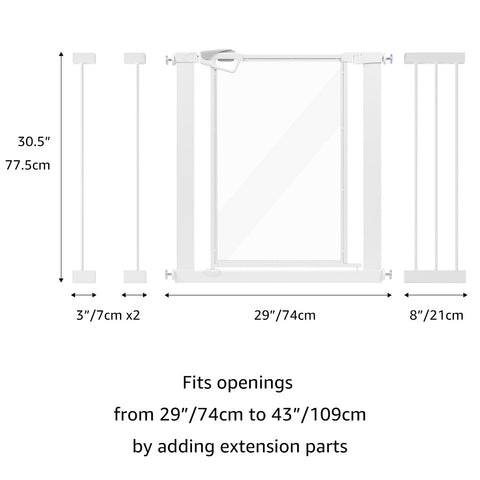 Unipaws Clear Dog Gate Baby Gate