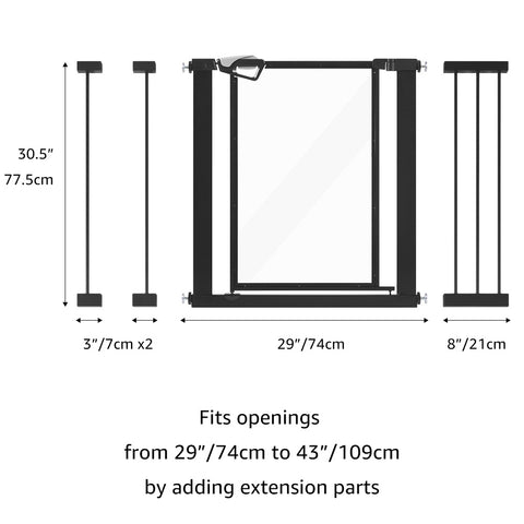 Unipaws Clear Dog Gate Baby Gate