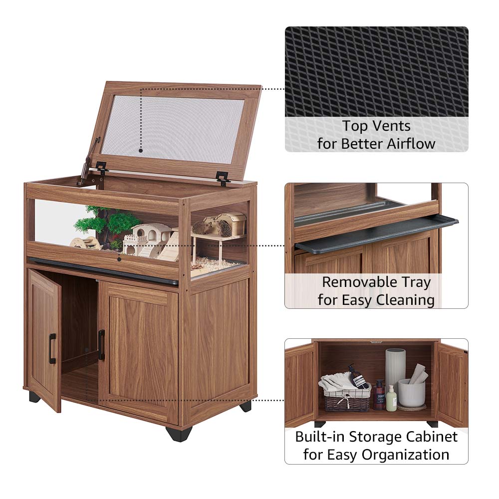 Modern Hamster Cage with Storage | Pet Rat & Gerbil Enclosure