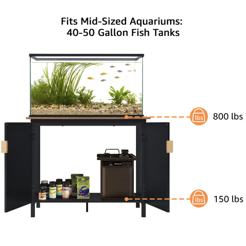 unipaws 40-50 Gallon Aquarium Stand, Fish Tank Stand with Storage Cabinet